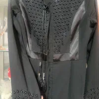 مانتو مجلسی مشکی پارچه عالی 3بار فقط پوشیدم نو