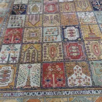 فرش ماشینی ابریشم طرح خشتی|فرش|قم, هنرستان|دیوار