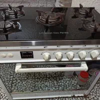 اجاق گاز۵شعله صفحه شیشه ای درحد نو