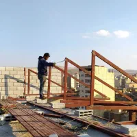 سبک سازی سایبان سفال بام. پارکینگ و اسکلت