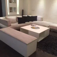 مبل راحتی ال ( روکش تعویض شده مشکی می باشد)