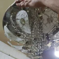 لوستر سقفی کنترل دار کریستالی