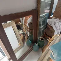 آینه سنگی سماور و منقل|کلکسیون اشیاء عتیقه|یزد, |دیوار