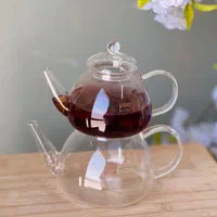 ست کتری و قوری شیشه‌ای