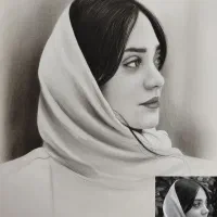 سفارش طراحی چهره سیاه‌قلم|تابلو، نقاشی، عکس|قم, نیروگاه|دیوار