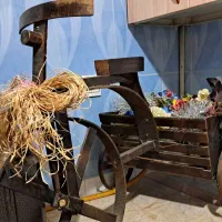 سبد چوبی میوه و گل