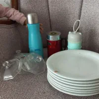 بشقاب چینی .فلاکس کودک و سرقندان و اردو خوری