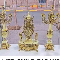 شمعدان و ساعت برنزی