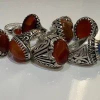 انگشتر برنجی روکش نقره