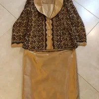 کت و دامن ساتن امریکایی و گیپور