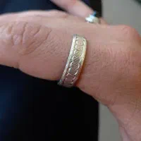 حلقه نقره ۷گرم و ۳۰ سوت