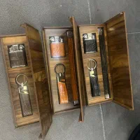 ست روز پدردستبند و فندک و جا کلیدی چرمی