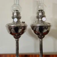 چراغ گردسوز ،لمپا،چراغ نفتی برنجی جکدار