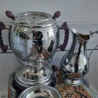 سماور و تنگ‌ و جام و سینی در حد نو