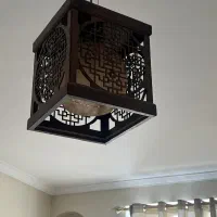 لوستر چوبی با حباب|لوستر و چراغ آویز|تهران, دبستان|دیوار