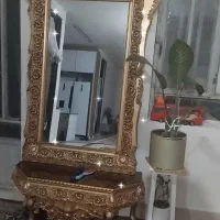 اآیینه شمعدان چوبی جنس خوب