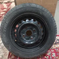 لاستیک‌ پراید در حد نو 70درصد همراه با رینگ