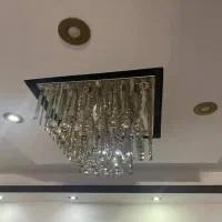 لوستر سقفی شامپاینی ابعاد 50*50|لوستر و چراغ آویز|رشت, کوی حسینی|دیوار