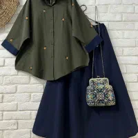 مانتو تونیک پاییزه گلدوزی کبریتی|لباس|شیراز, زند|دیوار