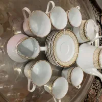 سرویس  چای خوری بشقاب  کریستال  فرانسه