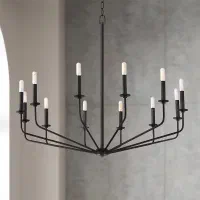 لوستر مدرن مارال ۱۲ شاخه مشکی متال|لوستر و چراغ آویز|تهران, نیروی هوایی (پیروزی)|دیوار