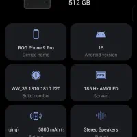 Asus rogPhone 9pro گوشی گیمینگ|موبایل|تهران, پامنار|دیوار