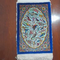 تابلوفرش دستباف ابریشم طرح درخت وپرنده ۶۰در۴۰نو|تابلو فرش|قم, نیروگاه|دیوار