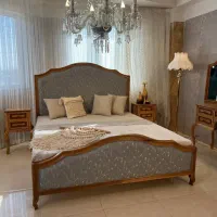 سرویس خواب دو نفره فرانسوی تمام چوب( اقساط 6ماه)