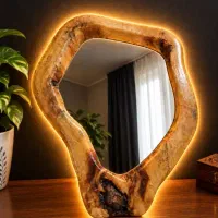 آینه دکوراتیو  چوب طبیعی