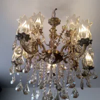 لوستر برنز بزرگ و سنگین|لوستر و چراغ آویز|تبریز, |دیوار