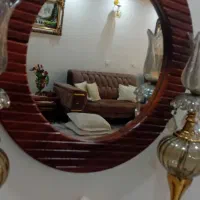 آیینه  کنسول دورچوب راش قهوه ایی نونو۳۰در۳۰