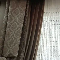 پرده پذیرایی با ۴ تا والان مخمل و ژاکارد