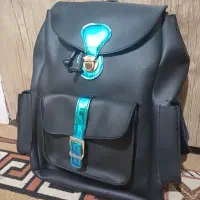 کیف کوله چرمی مشکی