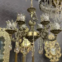 لوستر ۶شعله تولیدی|لوستر و چراغ آویز|اصفهان, باغ فدک|دیوار