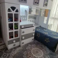 تخت کودک دو نفره|تخت و سرویس خواب|مشکین‌دشت, |دیوار