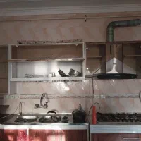 کابینت وگاز صفحه ای وهود وسینک وشیر ظرفشویی|هود|باشت, |دیوار