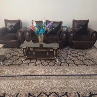 مبلمان هفت نفره،روکش چرم|مبلمان خانگی و میز عسلی|دماوند, گیلاوند|دیوار