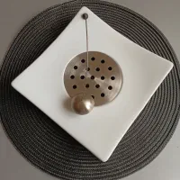 جا دستمالی سرامیک و استیل کروم( وارداتی)