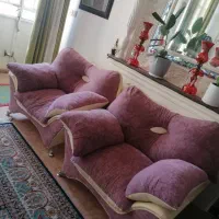 مبل راحتی تمیز ۷ نفره و ۵ نفره پارچه‌ای|مبلمان خانگی و میز عسلی|شیراز, قلات|دیوار