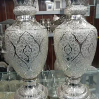 ظروف شبه نقره و اینه شمعدان