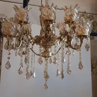 لوستر پرکار دو طبقه ۸شاخ ۱۲ شعله فرشته برنز سوگلی|لوستر و چراغ آویز|زنجان, |دیوار