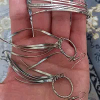 ست النگو وگوشواره استیل