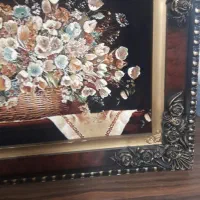 تابلو فرش ماشینی جهیزیه زیبا با قاب چوبی اصل|تابلو فرش|تهران, کیانشهر|دیوار