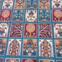 گلیم طرح شطرنجی و دوتاپادری
