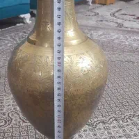 گلدان برنزی برنجی قلم کاری هندی