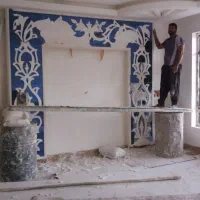 گچ کار گچکاری سفید کاری(گچبری دلفان)|خدمات پیشه و مهارت|الشتر, |دیوار