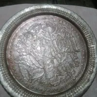 سینی مسی قلم کاری قدیمی. کار دست|کلکسیون اشیاء عتیقه|سبزوار, فرهنگیان|دیوار