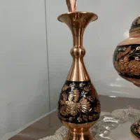 ست گلدان و شکلات خوری مس الماس تراش|صنایع دستی و سایر لوازم تزئینی|تهران, شهرک شریعتی|دیوار