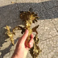 دیوار کوب برنجی قدیمی|لوستر و چراغ آویز|تهران, صادقیه|دیوار