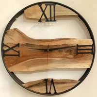 ساعت روستیک گردو قطر 60cm